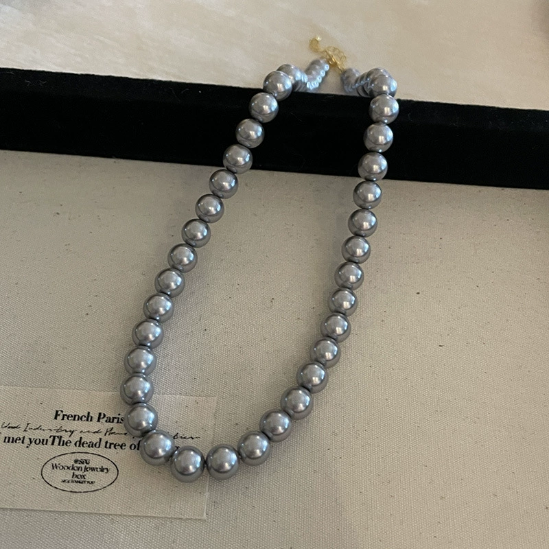 Necklace from pearl, sweater, accessory, light luxury style