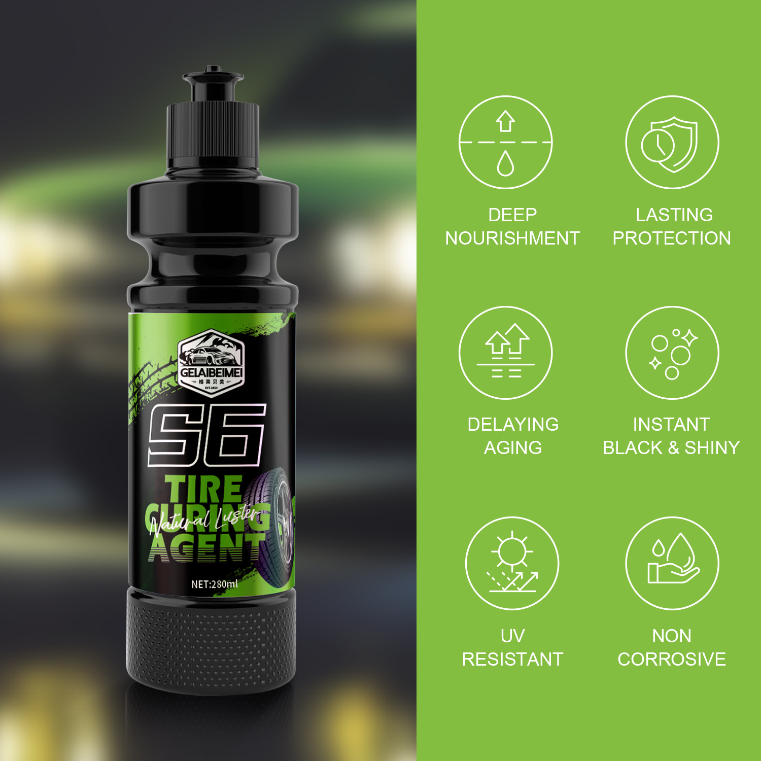 Nuojie cera de neumáticos brillante crema de nutrición parafina esmalte antiagua duradero agente de protección negro brillante image 1