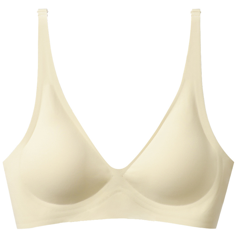 オレンジウッドブラジャー女性のソフトサポート小さな胸プッシュアップ通気性二次乳房縮小リムなしデザインシームレス女性のブラジャー