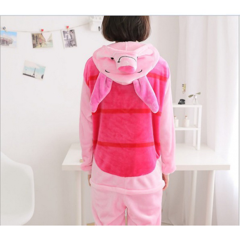 Otoño e Invierno de los niños de dibujos animados animal de una pieza pijamas Arco Iris Tianma franela León lindo manga larga homewear apoyo