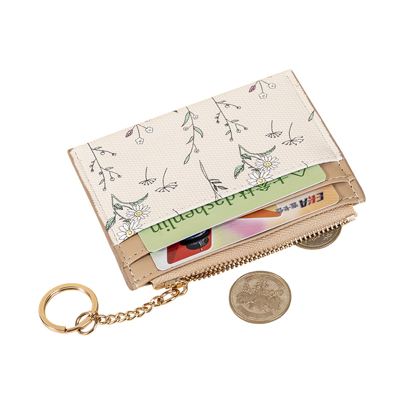 Versión coreana de la nueva billetera de tarjeta pequeña para mujer, 30% de descuento, lindo estampado de dibujos animados, paquete de tarjeta plegable de posición de múltiples tarjetas para estudiantes