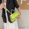 Fashionable handheld one-shoulder bag, internet celebrity, crocodile print