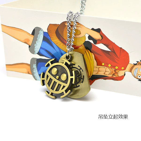 Ожерелье «One Piece» Сауран Классный Заказ Обычный вокруг легированного двойной кулон Армия с новой упаковкой