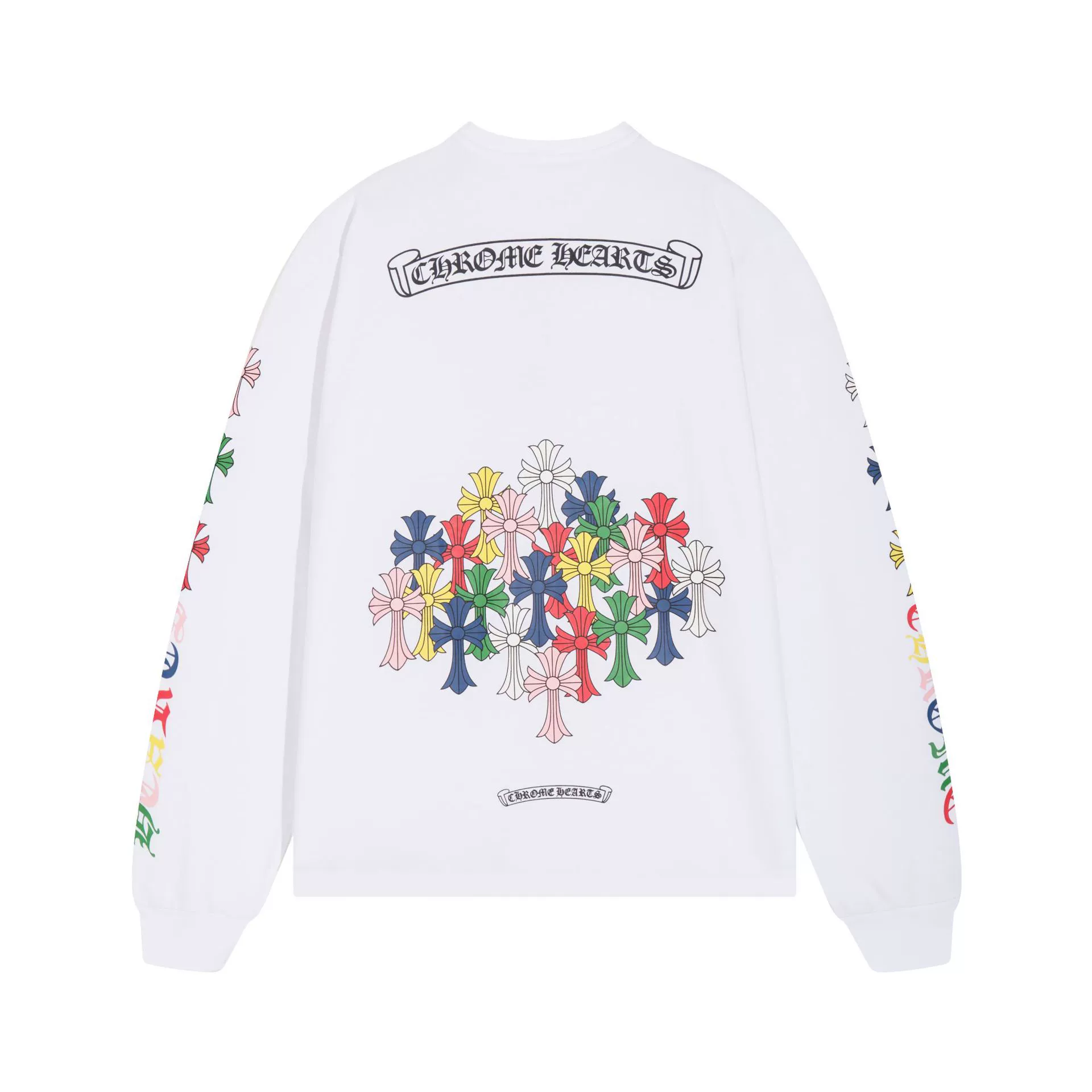 Торговля зарубежная стильная марка Chrome Heart Chrome Heart футболка с круглым вырезом из чистого хлопка дужной весна и осень с длинным рукавом фабричная продажа со склада