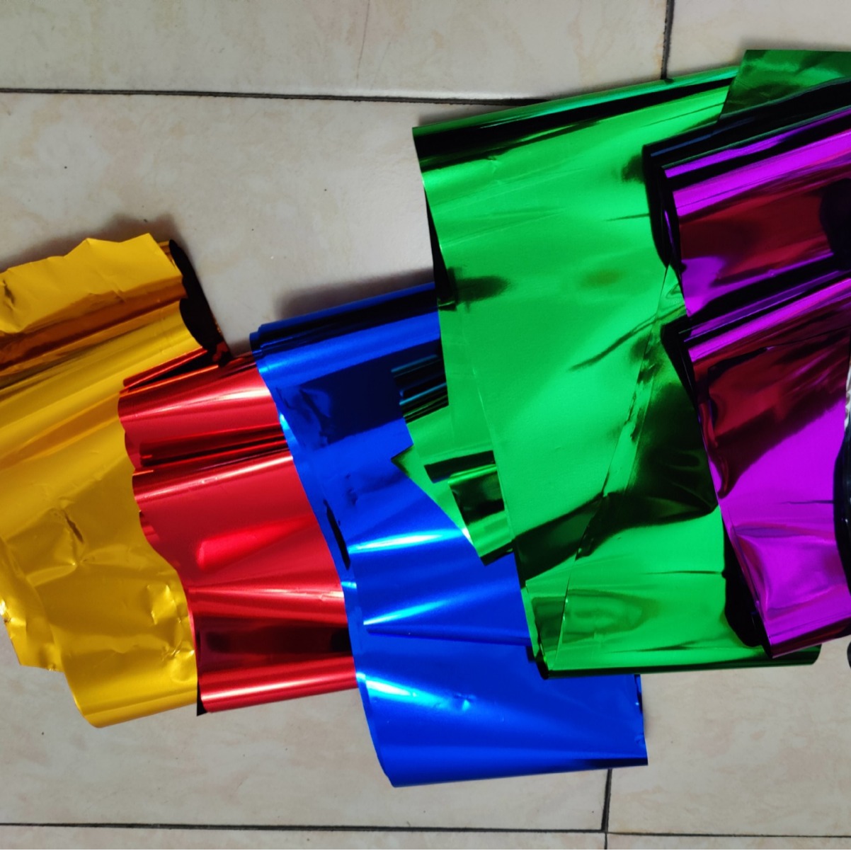 深金黄亮片丝浅粉红闪亮卷丝圣诞深红亮丝直条散装垫底礼品盒装饰