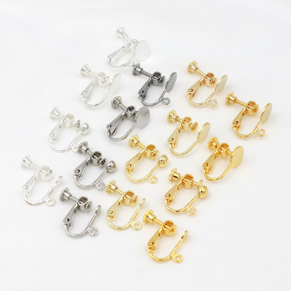 Diy18K Real Gold Color-Preserving Screws Without Piercing Ear Clips Ear Jewelry Accessories Painless Invisible Converter A25 Accessories