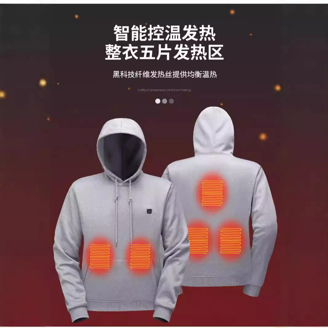Трансграничные горячие продажи тепловые свитера смарт-большой размер USB одежда с подогревом с капюшоном модной новой амазонкой тепла