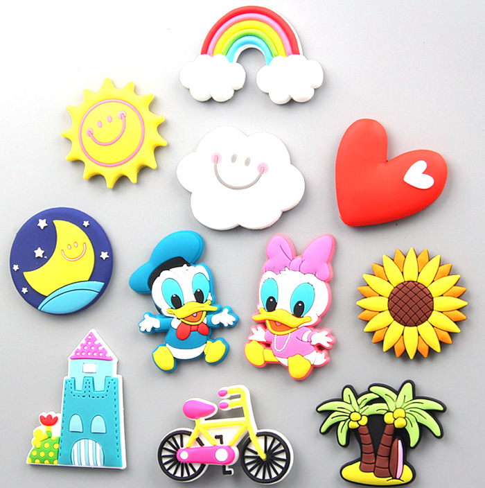 Cartoon silicone three dimensional magnetic fridge magnet PVC from…