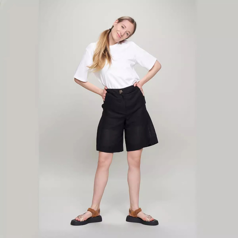 THE ROW 22 new spring and summer Wesler round neck solid color plain cotton back sewn simple versatile short sleeve t