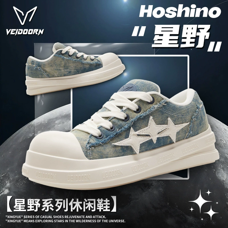 Кроссовки Vivo Starry Sky Весенняя мужская повседневная обувь Пара женских туфель на плоской подошве в американском стиле в стиле ретро Трендовая спортивная обувь на толстой подошве с низким берцем.