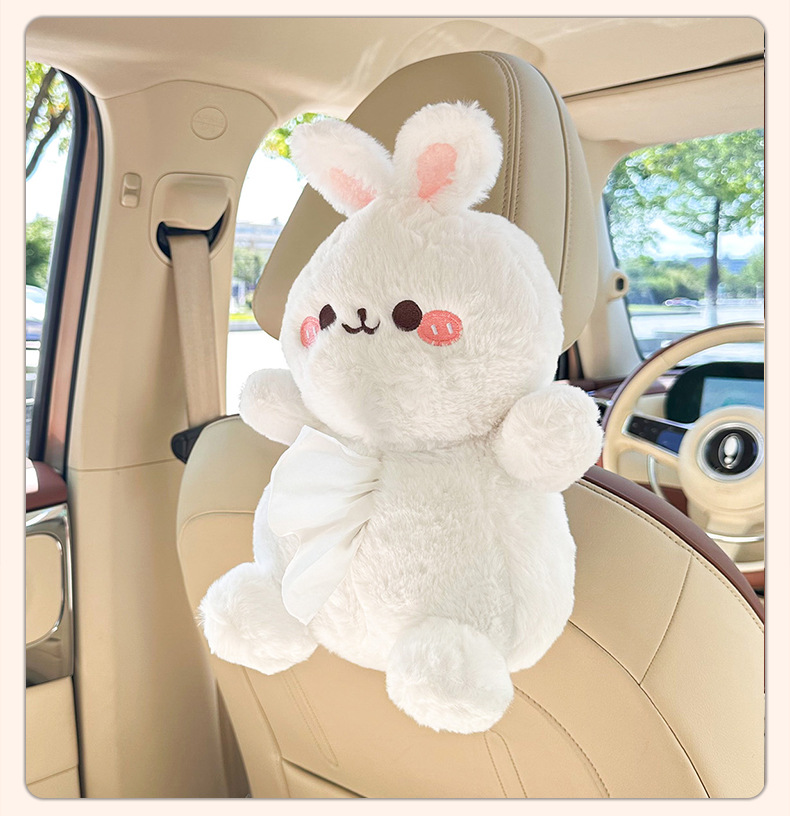 Car Tissue Box Cute Cartoon Car Seat Back Hanging Paper Cover Creative Decorative Car Tissue Box for Women