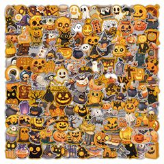 200枚のクロスボーダーハロウィンギフトボックス落書きステッカー、高級絶妙なギフトボックスホットスタンピング装飾ウォーターカップステッカー