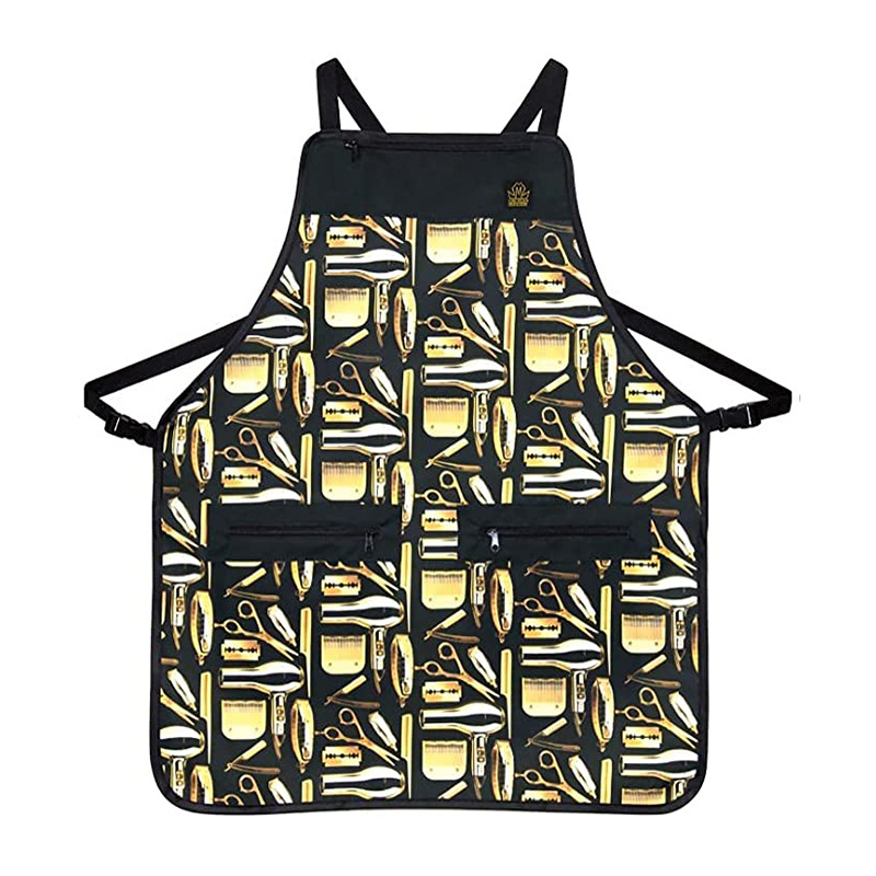 Patrón de corte de pelo de impresión de fondo negro