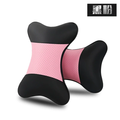 bone headrest car supplies four — Headrest - a-pair-of-color-blocked-headrests-black-and-pink