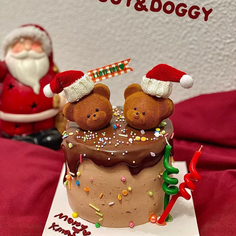 Christmas hat, woolen scarf, DIY