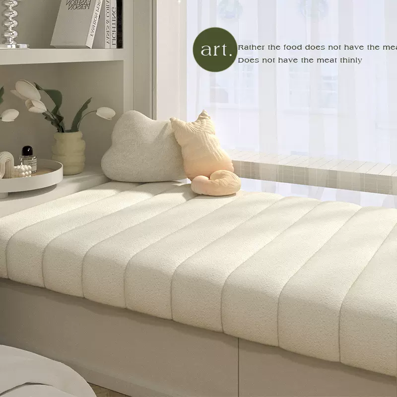 飘窗垫轻奢简约现代阳台榻榻米四季通用泰迪绒2024款窗台垫子代发