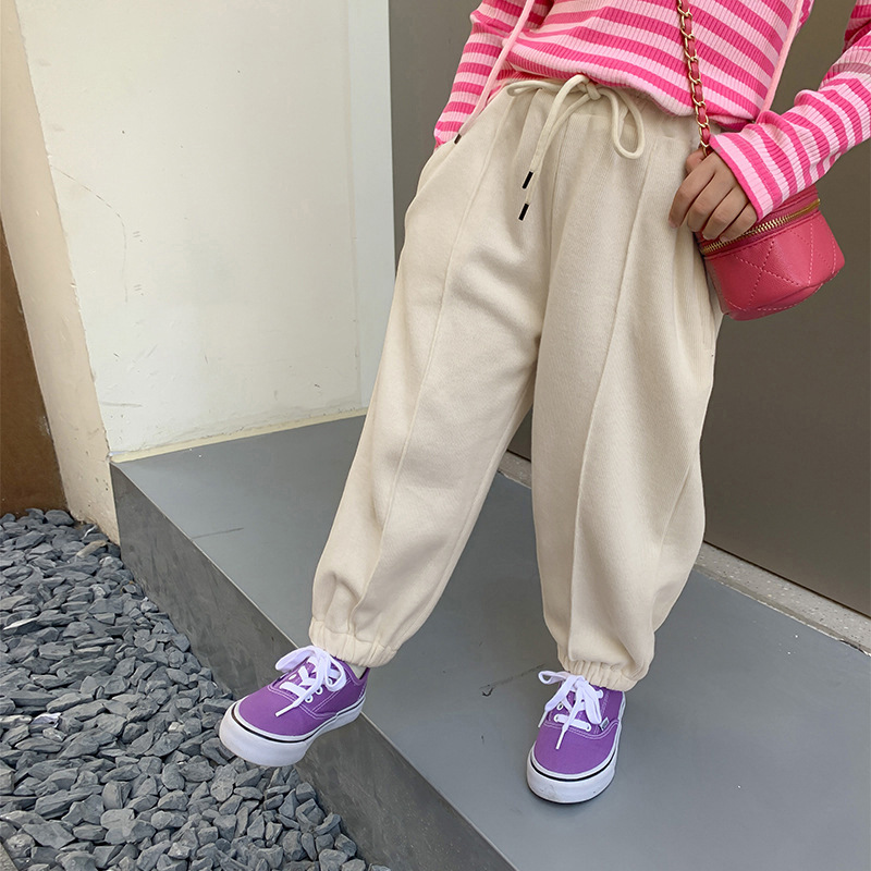 Pequeño Maven grueso forrado de lana pantalones de niños europeos y americanos pantalones de invierno cálido pantalones de niños pantalones casuales para el hogar image 3
