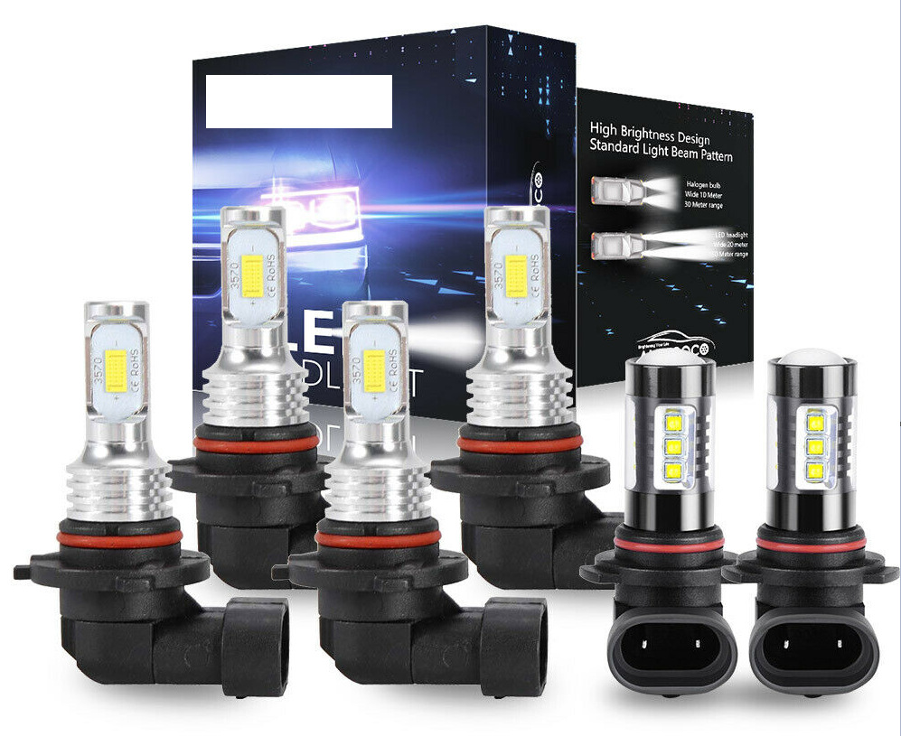 Auto LED conjunto de faro 9006 luces bajas 9005 luces altas CSP perlas de luz blanca 9145 luces de niebla transfronterizas