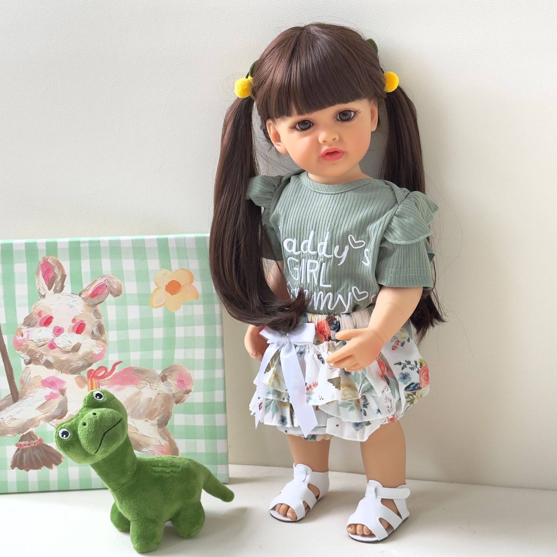 NPK productos genuinos 55cm hoja de loto manga corta completa simulación de pegamento muñeca Betty transfronteriza