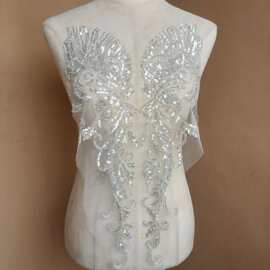 珠绣蝴蝶重工珠子亮片刺绣 辅料服装手工衣服婚纱礼服 DIY活动价