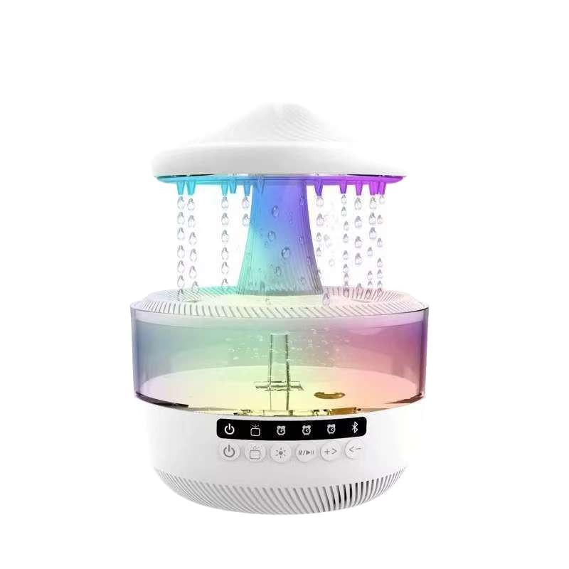 蘑菇雨滴加湿器学生家用卧室办公室补水保湿喷雾夜灯蓝牙音箱加湿|undefined