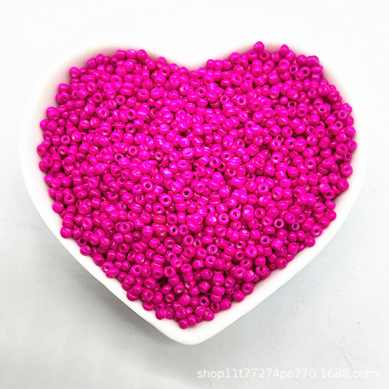 2/3/4mm color sólido vidrio pequeño arroz cuentas DIY hecho a mano collar pulsera joyería accesorios (15g un paquete)