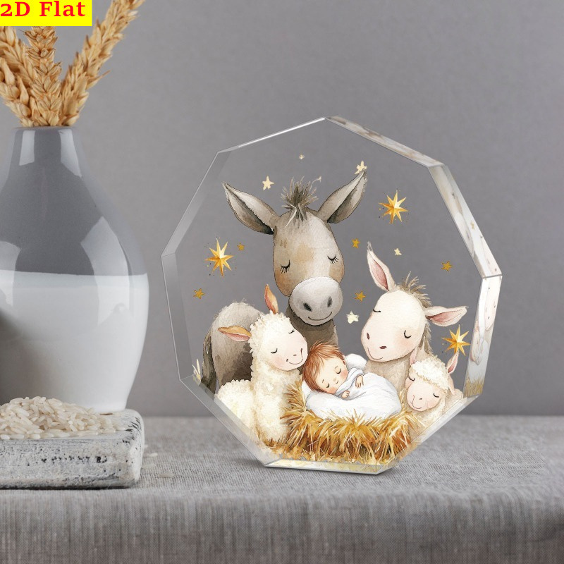 Adorno Acrílico Decorativo Festivo de Acrílico de Alta Transparencia para Pascua y Navidad image 9