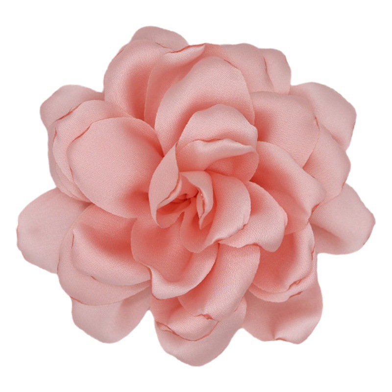 French-style Dali flower brooch satin chiffon copy edge dual-use brooch hairpin flower diy hair accessories clothing auxiliary flower