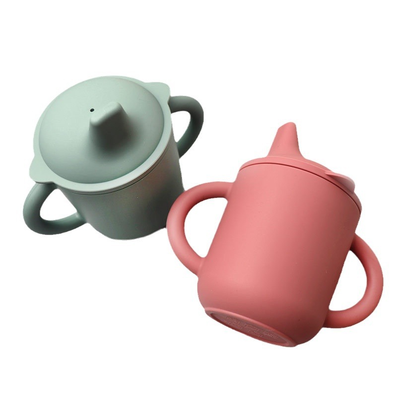 A prueba de fugas bebé de silicona 360 grado taza de entrenamiento de silicona