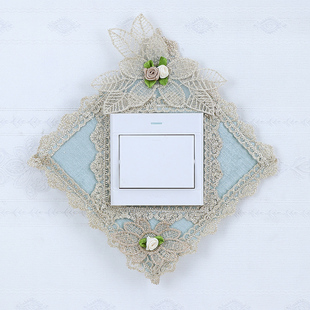 European-Style Switch Stickers for Room Decoration, Switch Covers, Socket Stickers, Creative Fabric Wall Stickers, Protective Covers, Light Switch Decoration