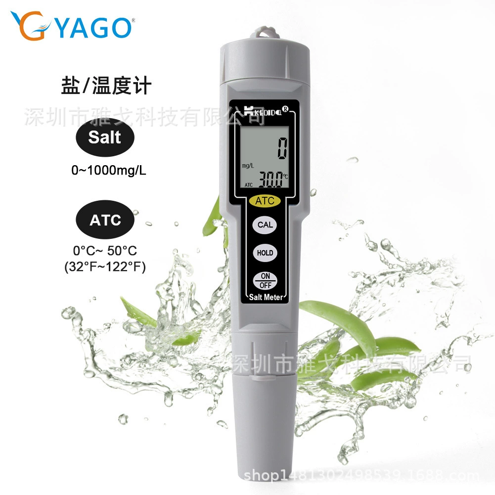 CT-3080 портативный портативный измеритель соли с цифровым дисплеем SALT тестер солености соленой воды аквариум детектор солености