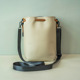 Camera storage bag - off-white, large + black shoulder strap, can be worn on one shoulder or cross-body