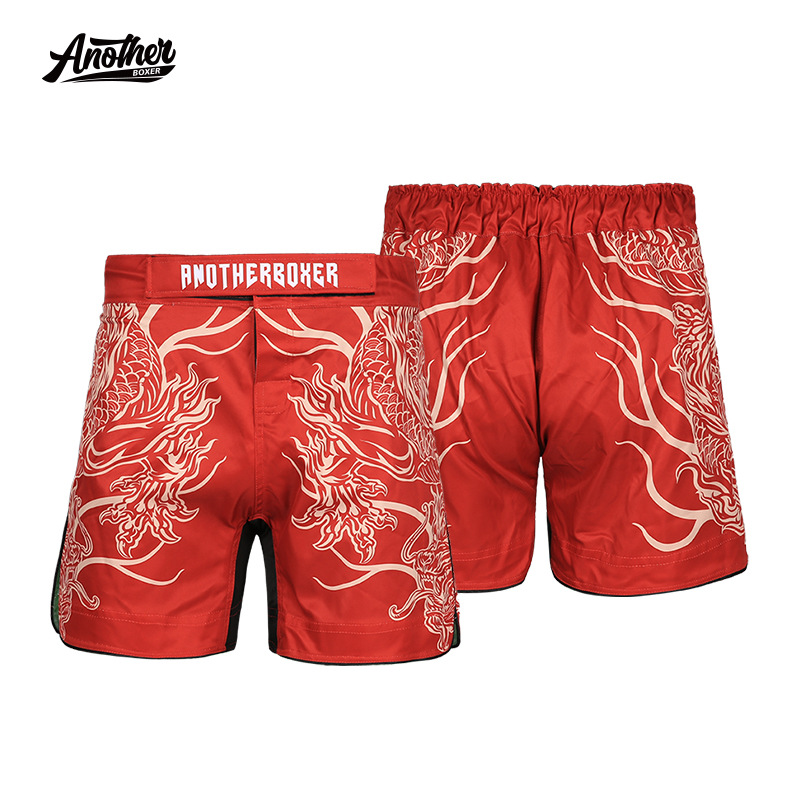 Anotherboxer New Chinese Dragon Mma Shorts Brazilian Jiu-Jitsu Fitness Free Fighting Professional Training Pants