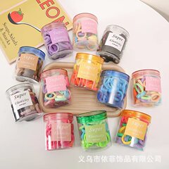 キャンディー色のゴムの女性の高弾力は丈夫で、髪の紐を傷つけません。