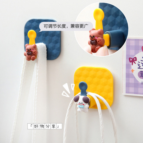 Wall hooks, multi-functional punch-free wall adhesive hooks, key hangers behind student dormitory bedroom doors, coat hooks