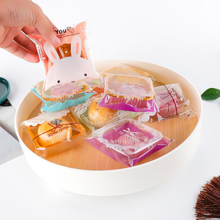 Egg yolk crisp food plastic packaging leisure snacks moon cake cookies baking packaging transparent opp self-adhesive bag wholesale