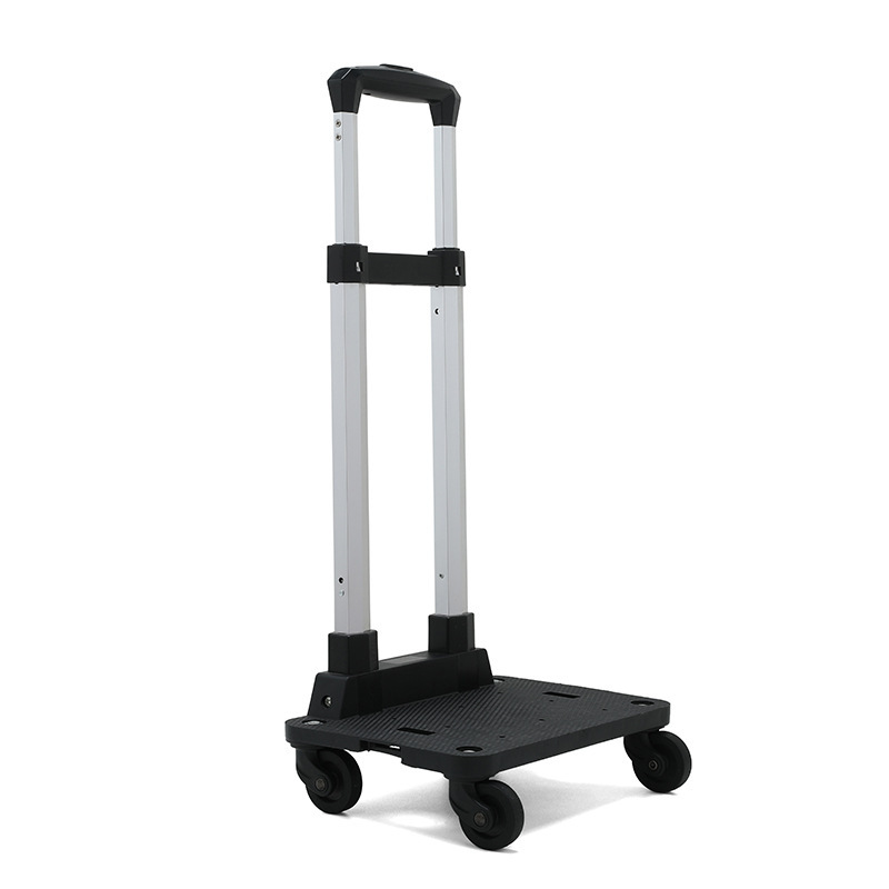 Black universal suitcase on wheels