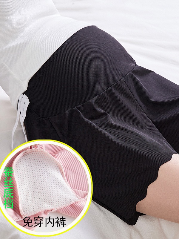 夏の薄手のアイスキャンデーの妊婦の安全ズボンに合わせて妊娠期の防走光三分ズボンを作ります。