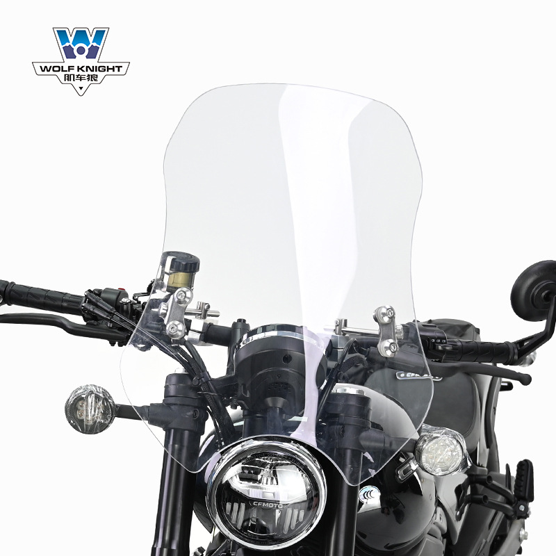 CF Moto – Motorcycle front windshield for CFMOTO - transparent-5mm-tempered-glass-50cm-high