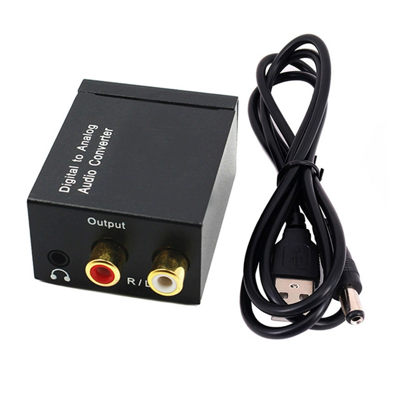 Digital rotor audio converter coaxial fiber optic converts decoder 3.5 mm headphone jack, plug and play