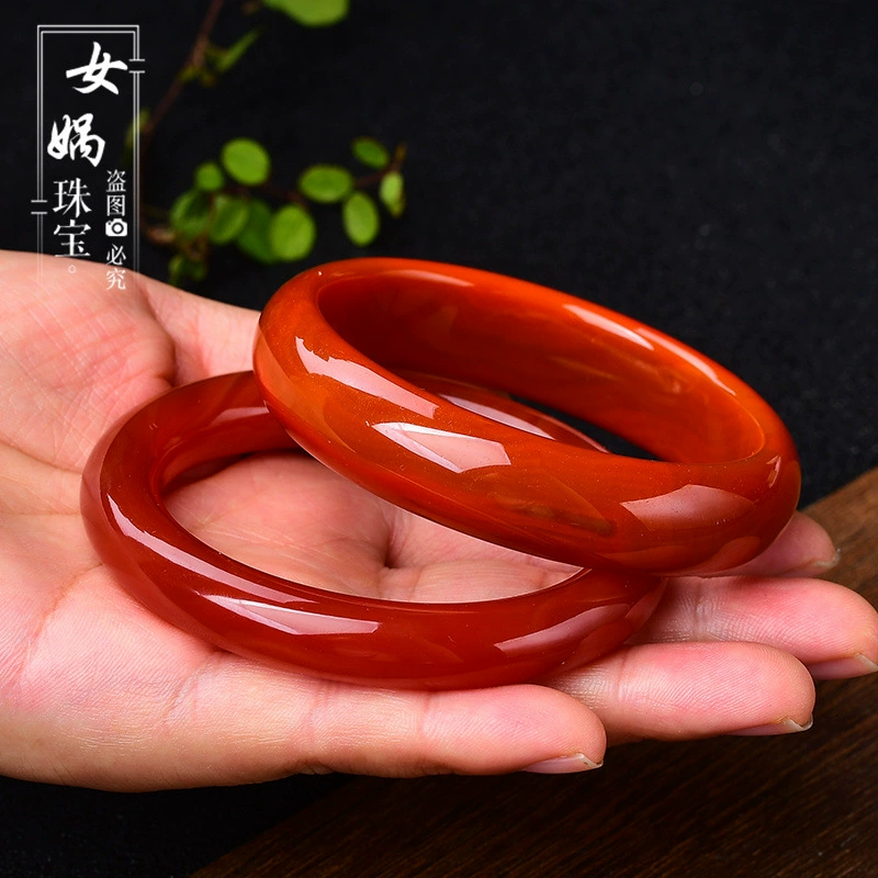 Природная сылая руда Ляншань южный красный агат браслет дамские аксессуары