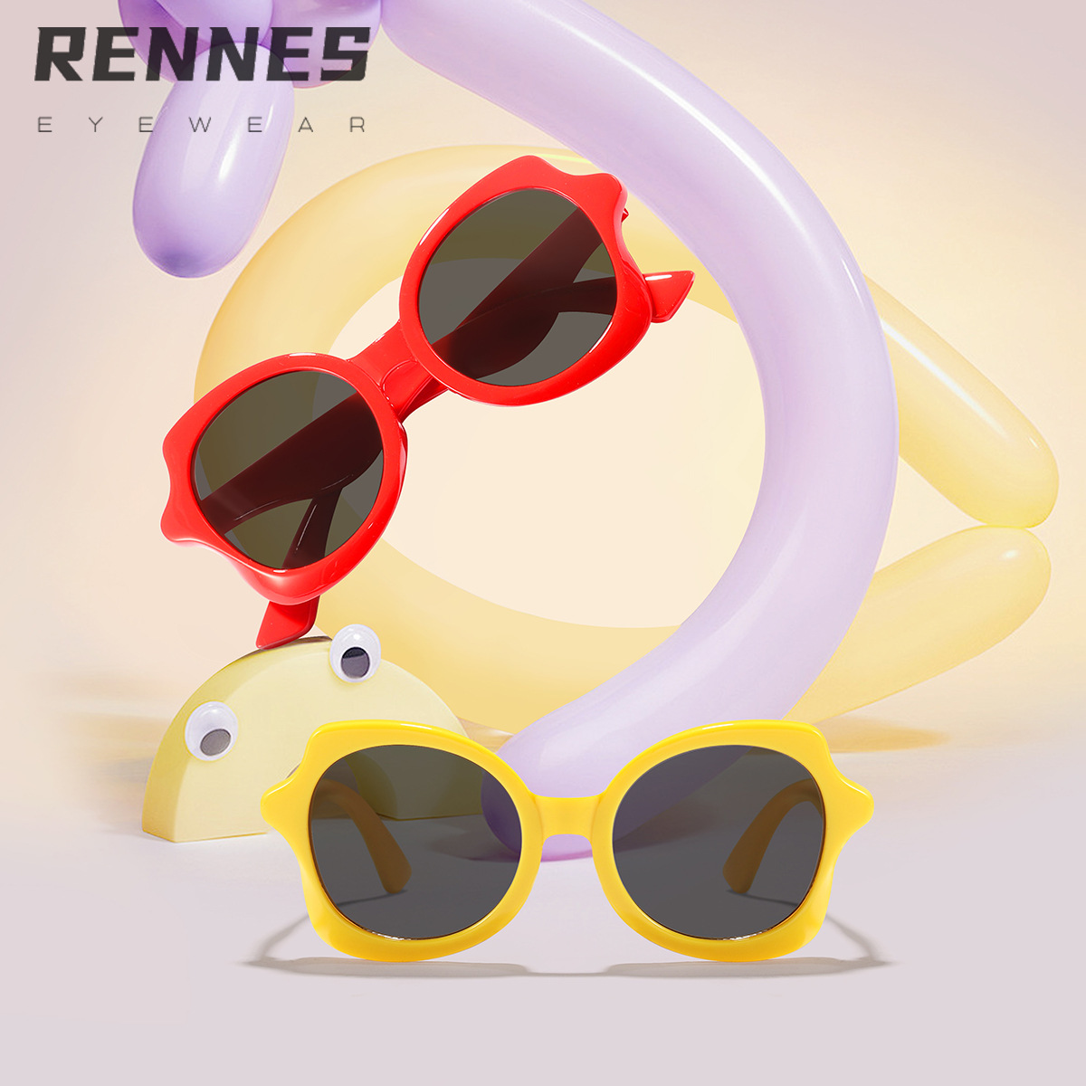 Nuevas gafas de sol para exteriores de color caramelo irregular transfronterizo para niños