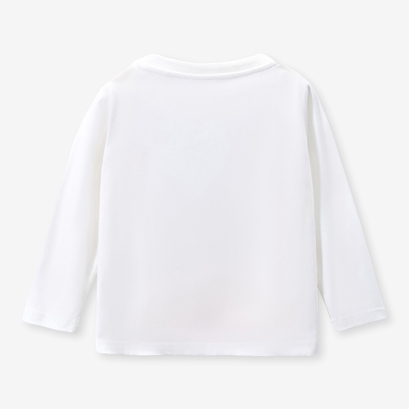 JOJOBEBE otoño nueva ropa infantil europea y americana Camiseta de algodón de manga larga de dibujos animados cuello redondo Camiseta de los niños