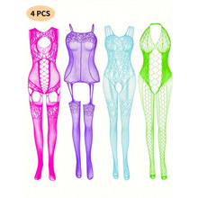 2026款 Q2621 速卖通新款跨境代发透视性感连体衣性感网眼连体衣