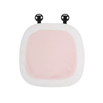 Headrest plush soft and comfortable car - rabbit-fur-white-edge-pink-cushion-front-row
