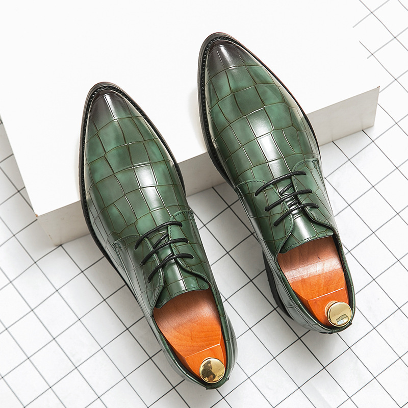 2025 zapatos de cuero de hombre de piedra de negocios zapatos casuales de gran tamaño para hombre británico novio zapatos de boda image 3