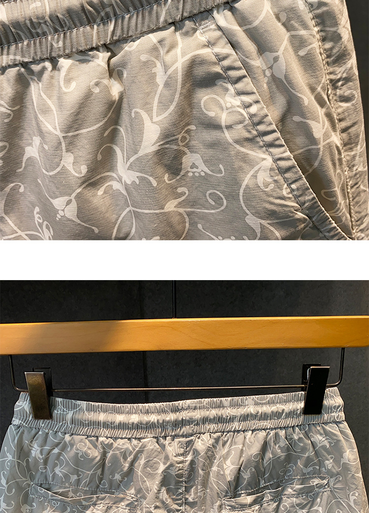 Men's Clothing Men's Summer Fashionable Unique Red Print Beach Sporty Casual Four Point Shorts Thin Style Trendy Brand_viptrois.com