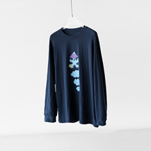 盖臀云朵T！搭配福音 棉氨磨毛 印花宽松圆领长袖T恤上衣女秋093