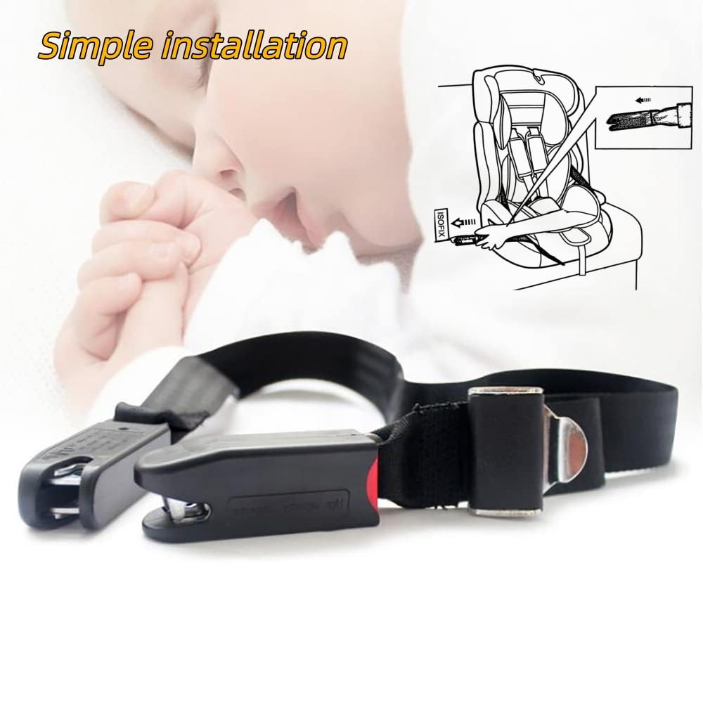 Isofix Child Seat Car Fixing Strap Cover with Latch Interface Accessory Set Fixing Soft Safety Belt Latch