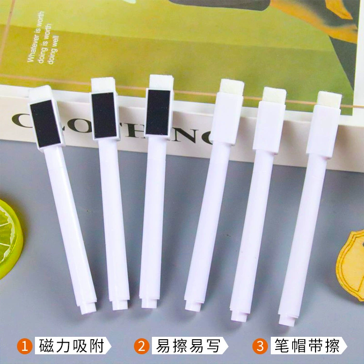 белый жидкий мел с насадкой-щеткой и магнитной ручкой для доски, стираемая беспыльная ручка со светодиодной подсветкой, маркер на водной основе